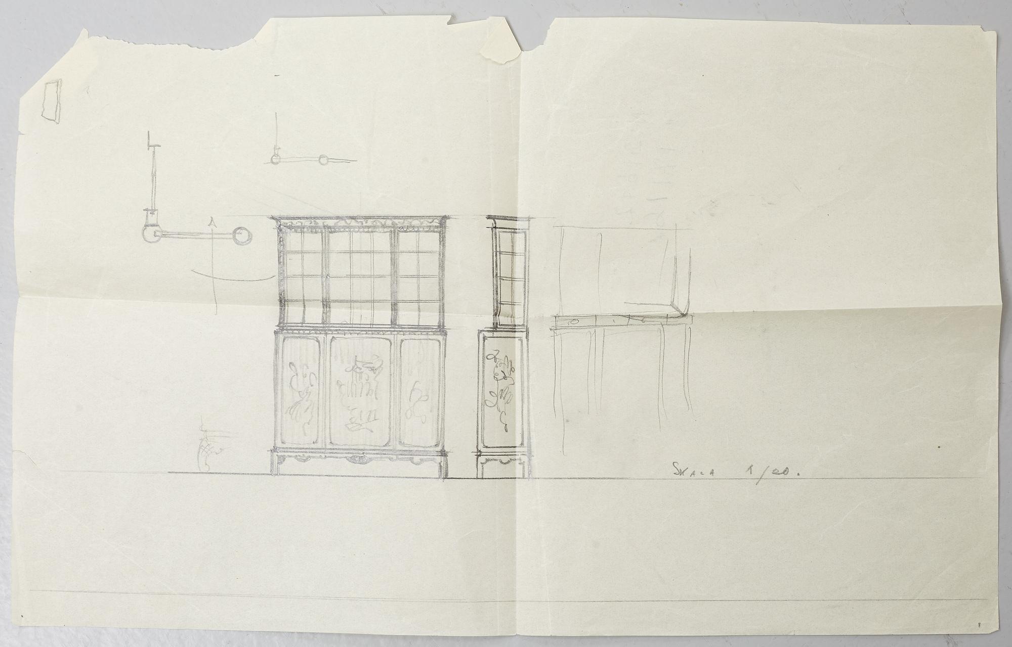 Axel Larsson, vitrinskåp, 1930-40-tal.