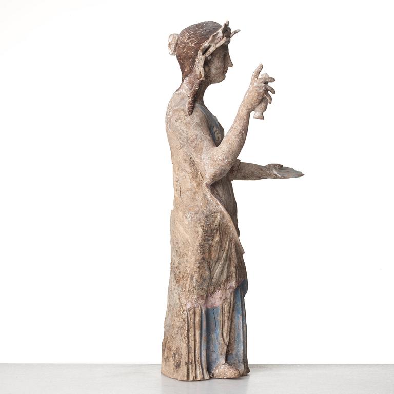 SKULPTUR, lergods. Hellenistisk, troligen omkring 200 f. Kr.