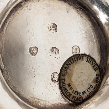 Kaffe- och teservis, 4 delar, silver, London, England 1828-29, Joseph Craddock resp Josiah Barnett.