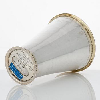 A Swedish early 18th century parcel-gilt silver beaker, mark of Johan Lund, Stockholm 1716.