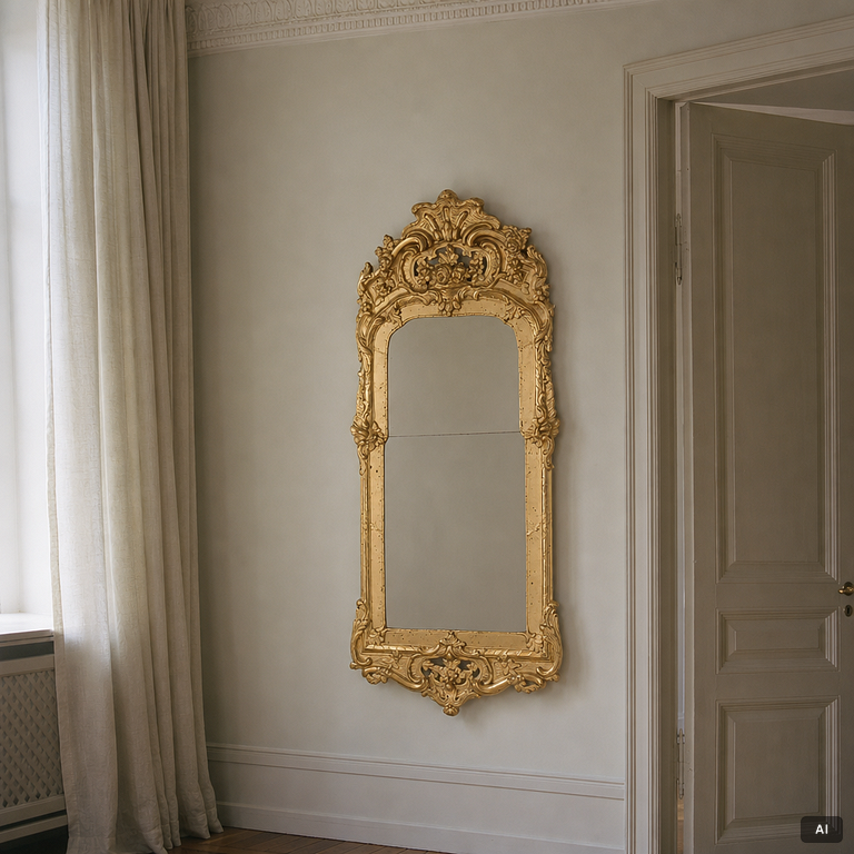 Mirror, Rococo, 18th century.