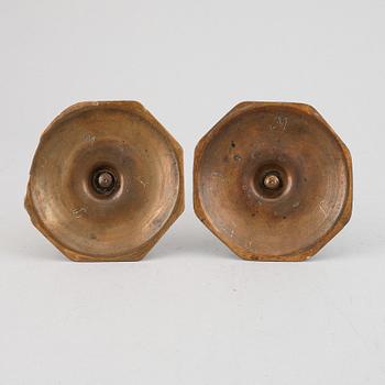 Ljusstakar, ett par, barock, 1700-tal.