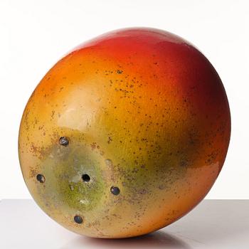 Hans Hedberg, a large faience sculpture of an apple, Biot, France.