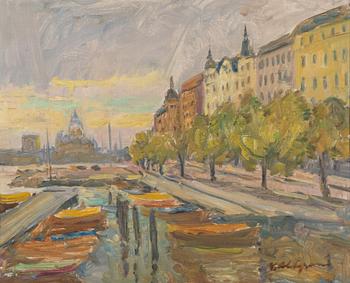 William Ahlgren, oil on board, signed.