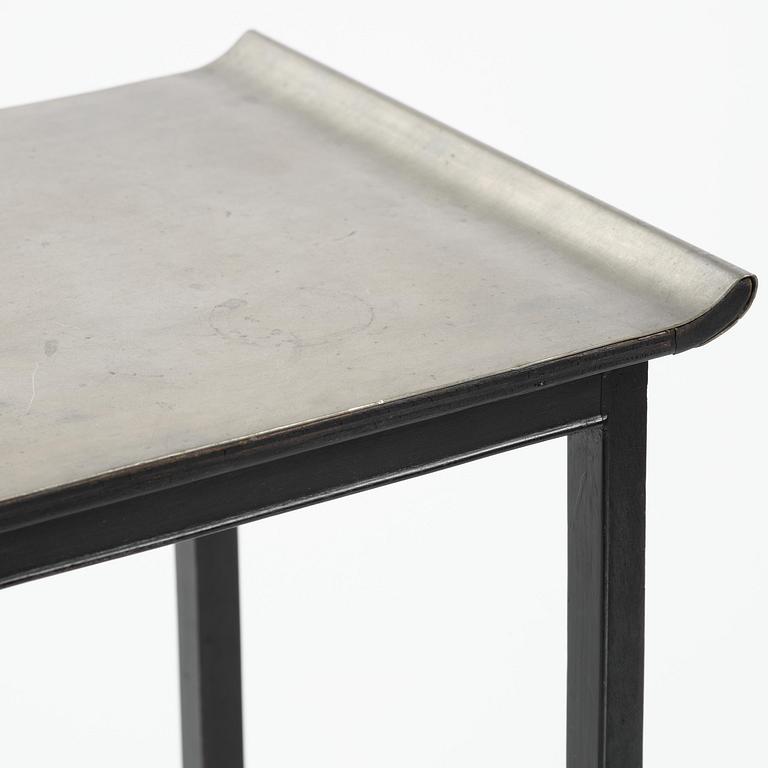 Firma Svenskt Tenn, a pewter top tea table model "A 423", Stockholm, 1930s.