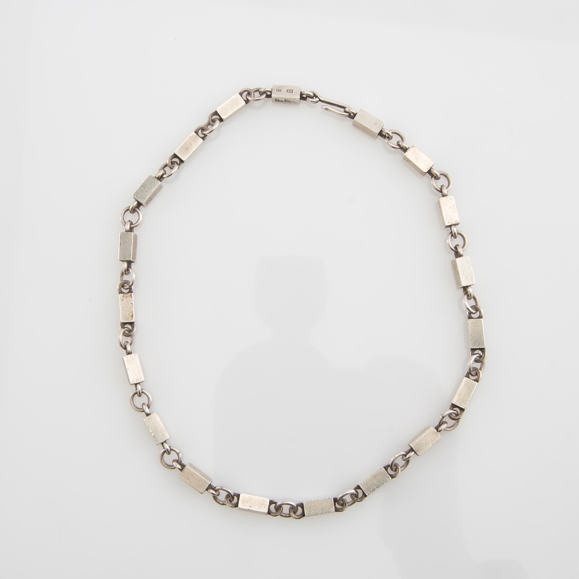 Wiwen Nilsson, Necklace and bracelet, sterling silver Lund 1948.