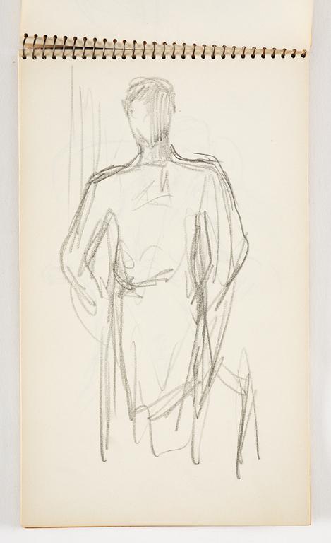 Lotte Laserstein, 3 skissböcker med blyertsteckningar.