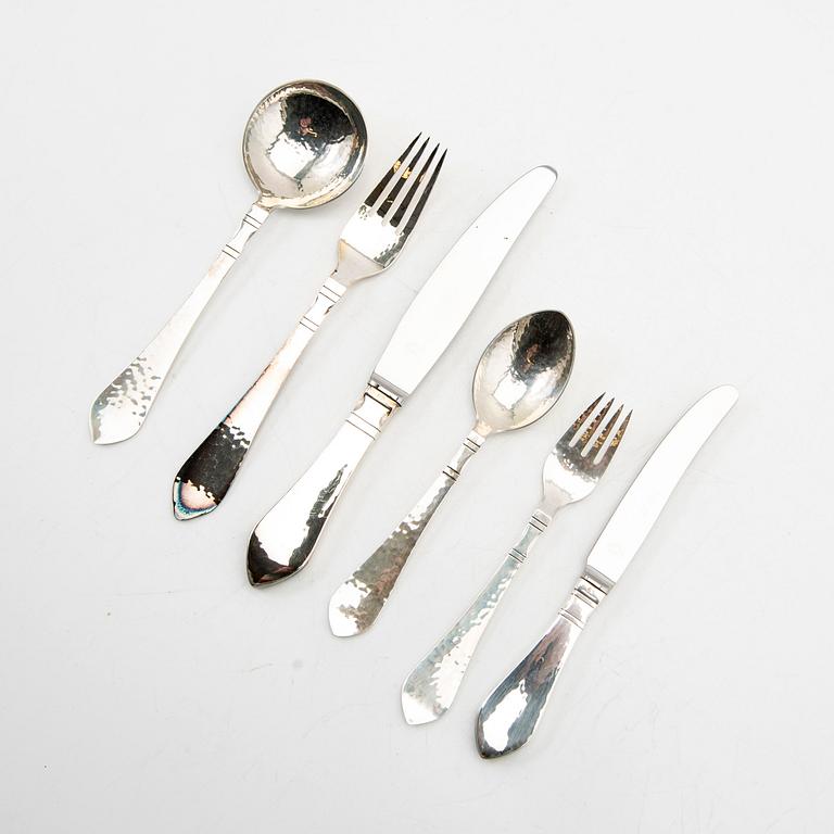 Georg Jensen, Cutlery, silver, 48 pieces, Antique/Continental, Denmark.