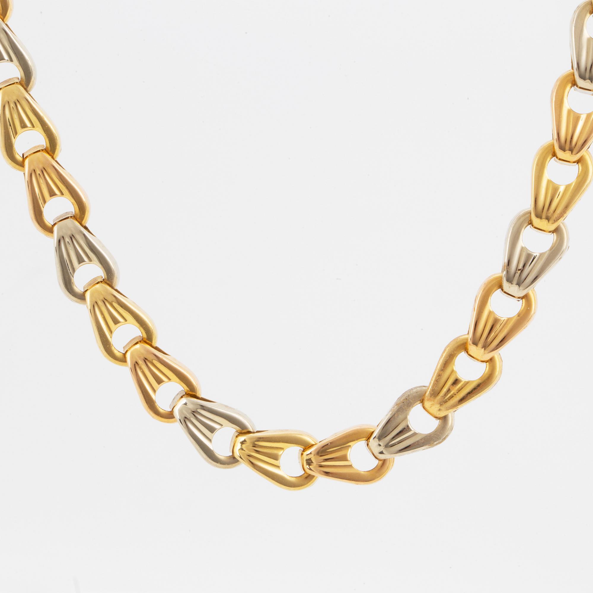 18K gold necklace.
