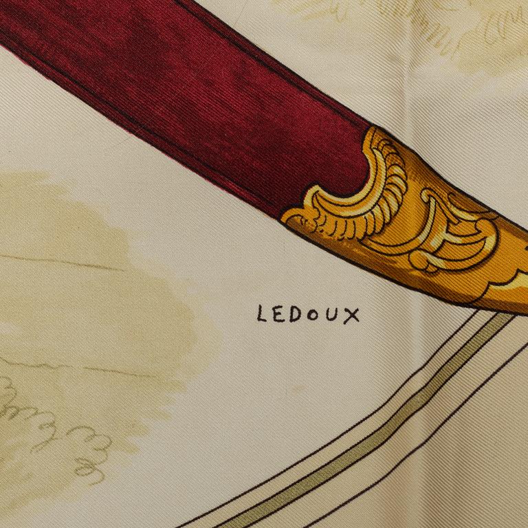 HERMÈS, an 'Armes de Chasse' silk scarf.