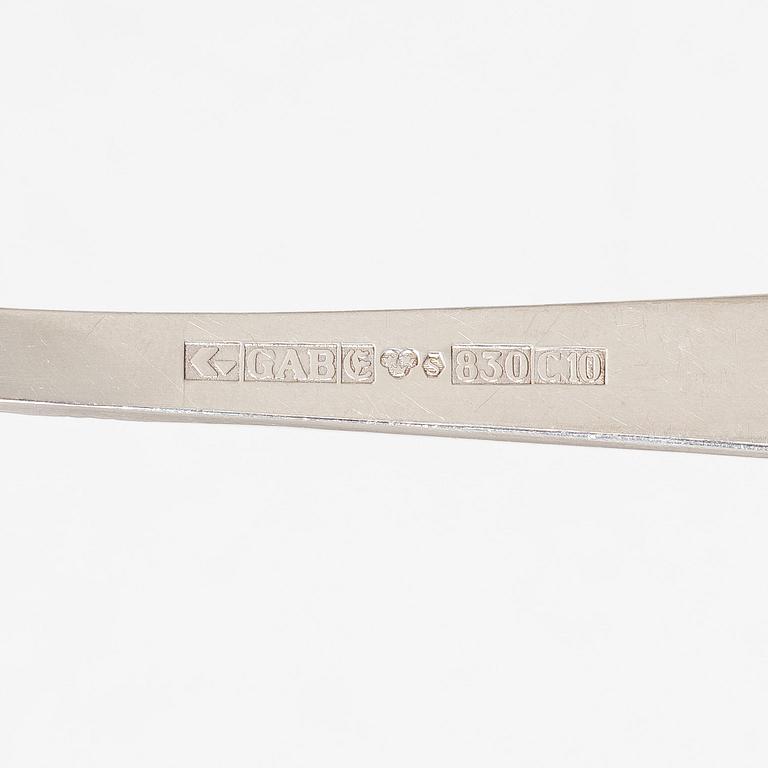 Jacob Ängman, a 49-piece silver cutlery service, 'Rosenholm', GAB, Eskilstuna, 1975-79.