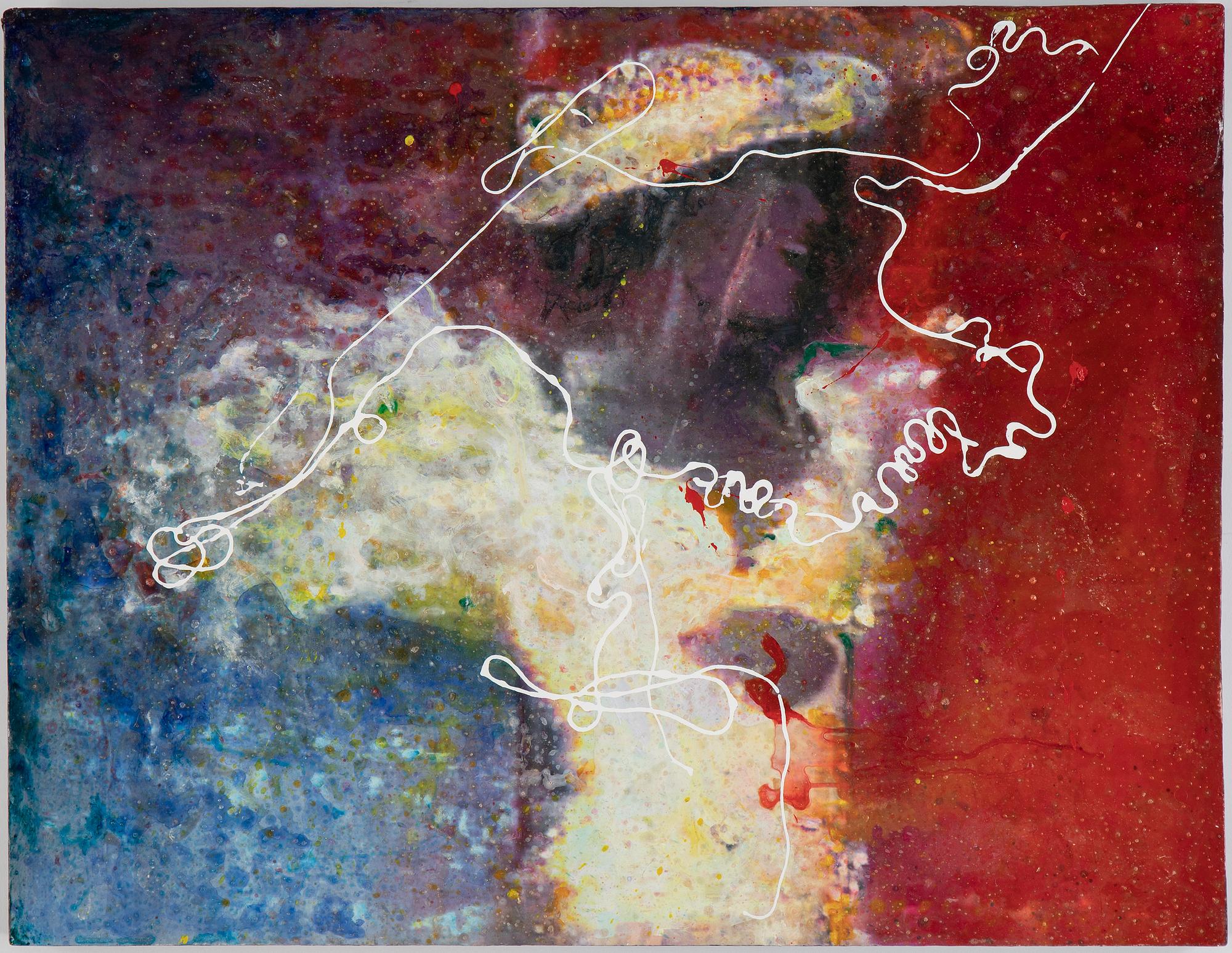 Max Mikael Book, oil/mixed media on panel, signed and dated 2006 verso.
