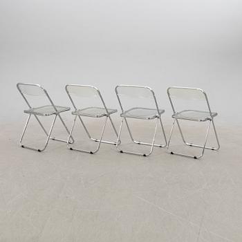 Giancarlo Piretti, Folding chairs 4 pcs, "Plia", Castelli, designed in 1967.