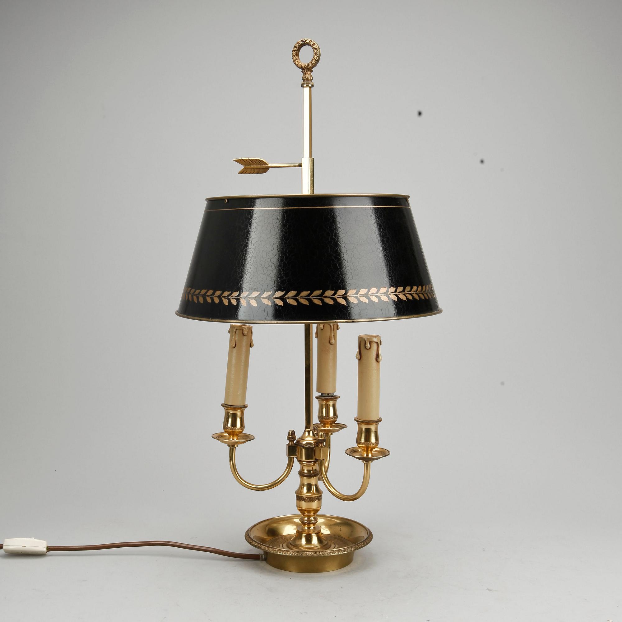 BORDSLAMPA, empirestil, omkring 1900-talets mitt.