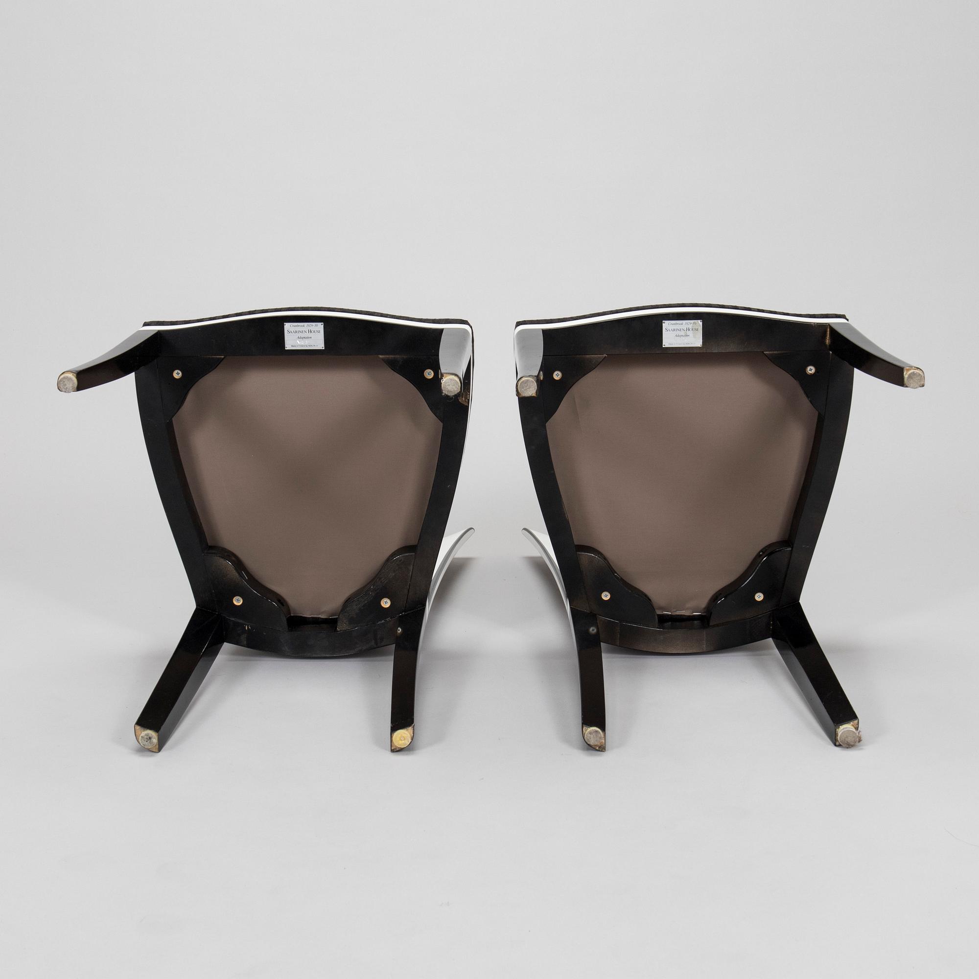 Eliel Saarinen, two 'Saarinen House Cranbrook' chairs, Adelta.