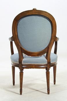 KARMSTOL, gustaviansk stil, 1900-tal.