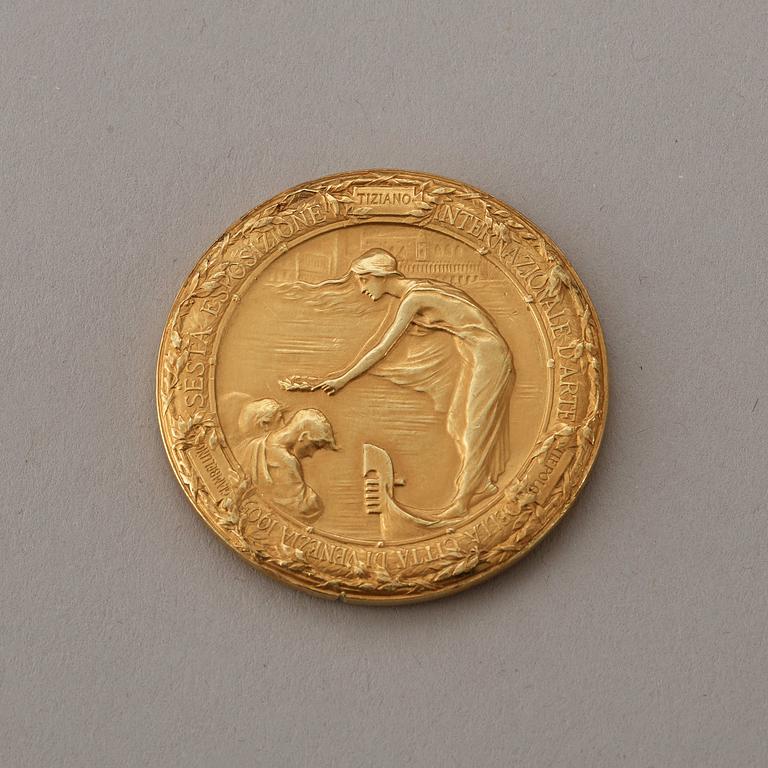 Carl Larsson's exhibition gold medal from the Venice Biennale in 1905.