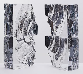 LARS HELLSTEN, glas, 3 delar,  "Fragement", glas, Orrefors.