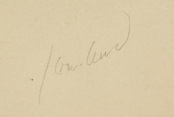 John Jon-And, charcoal drwaing on paper, signed Jon-And.