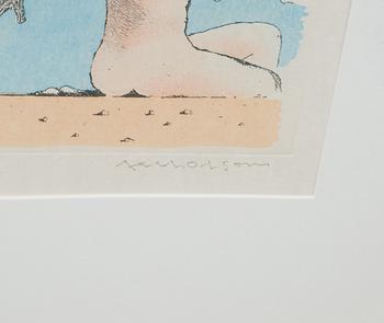 AXEL OLSON, färgetsning, signerad och numrerad XXXV/L.