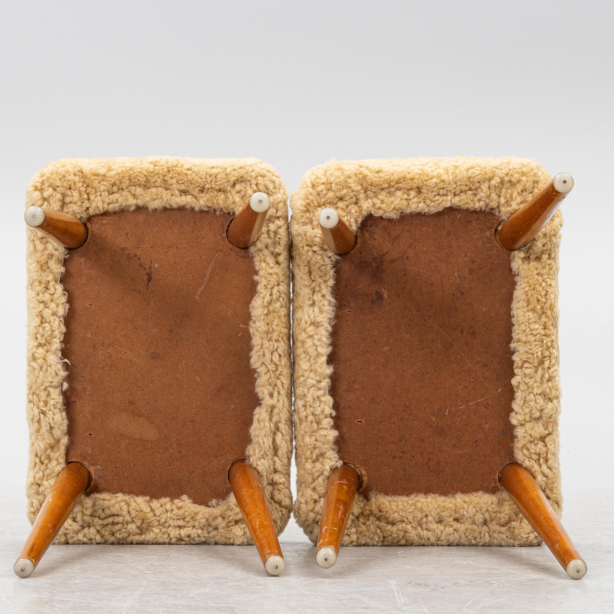 Stools, a pair, second half of the 20th century.