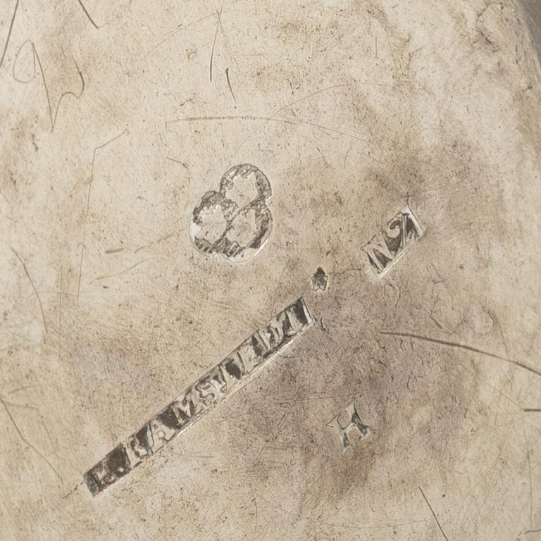 A Swedish 18th century parcel-gilt silver beaker, mark of Eric Ramstedt, Härnösand 1795.