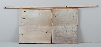 A set of Swedish mid 19th century wooden painted panels.