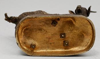 OKÄND KONSTNÄR, skulptur, brons, monogramsign E A, 1800-tal.