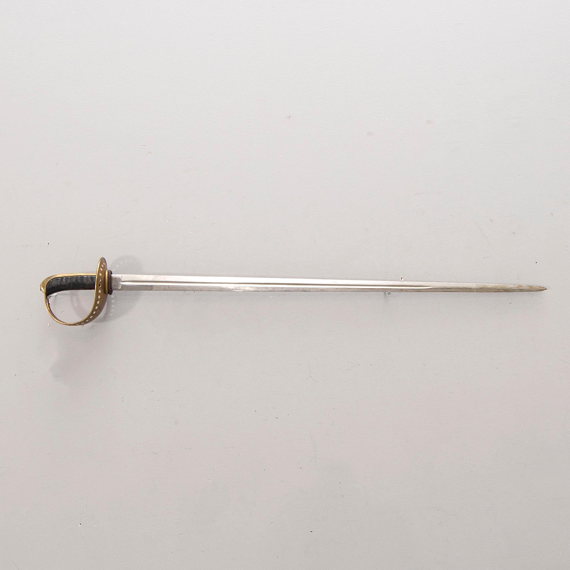 A Swedish cavalry sword 1893 pattern, with scabbard.