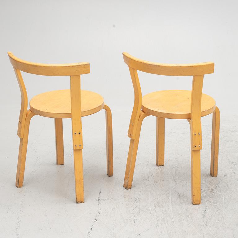 Alvar Aalto, chairs, 4 pcs, model 69, Artek, Finland, second half of the 20th century.