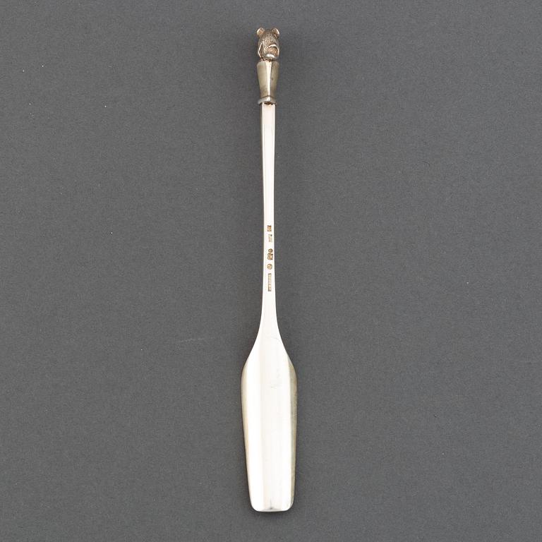 A WA Bolin silver stilton-spade, marked in Stockholm 2009.