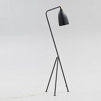 A Greta Magnusson Grossman 'G-33' (Grasshopper) black lacquered floor lamp, Bergboms, Sweden 1950's.