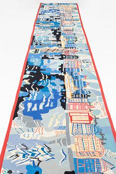 Lars Gynning, vävd tapet, gobelängteknik, ca 690 x 103 cm, signerad GYNNING Portalegre, Portugal.