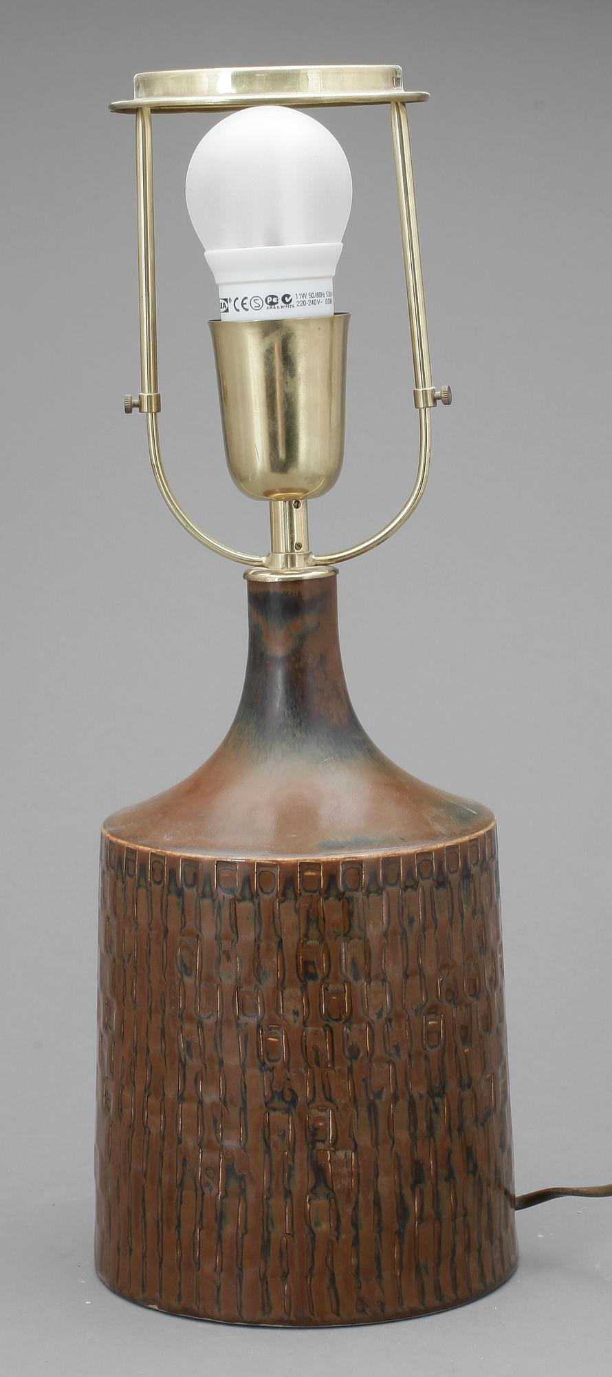 BORDSLAMPA, stengods, Stig Lindberg, Gustavsbergs studio, 1900-talets andra hälft.
