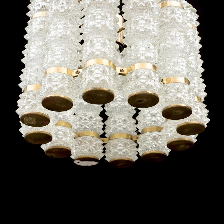 A 1970s ceiling light by Tyringe Konsthantverk, Sweden.