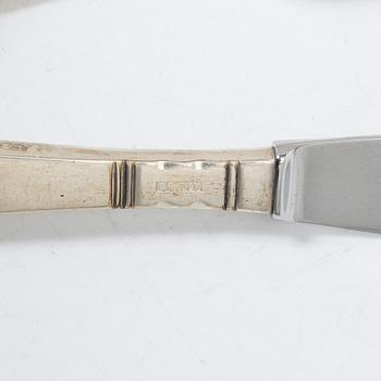 Jacob Ängman, 17 pieces of a 'Rosemholm' silver fatware set, GAB, Stockholm & Eskilstuna, Sweden, 1962-78.
