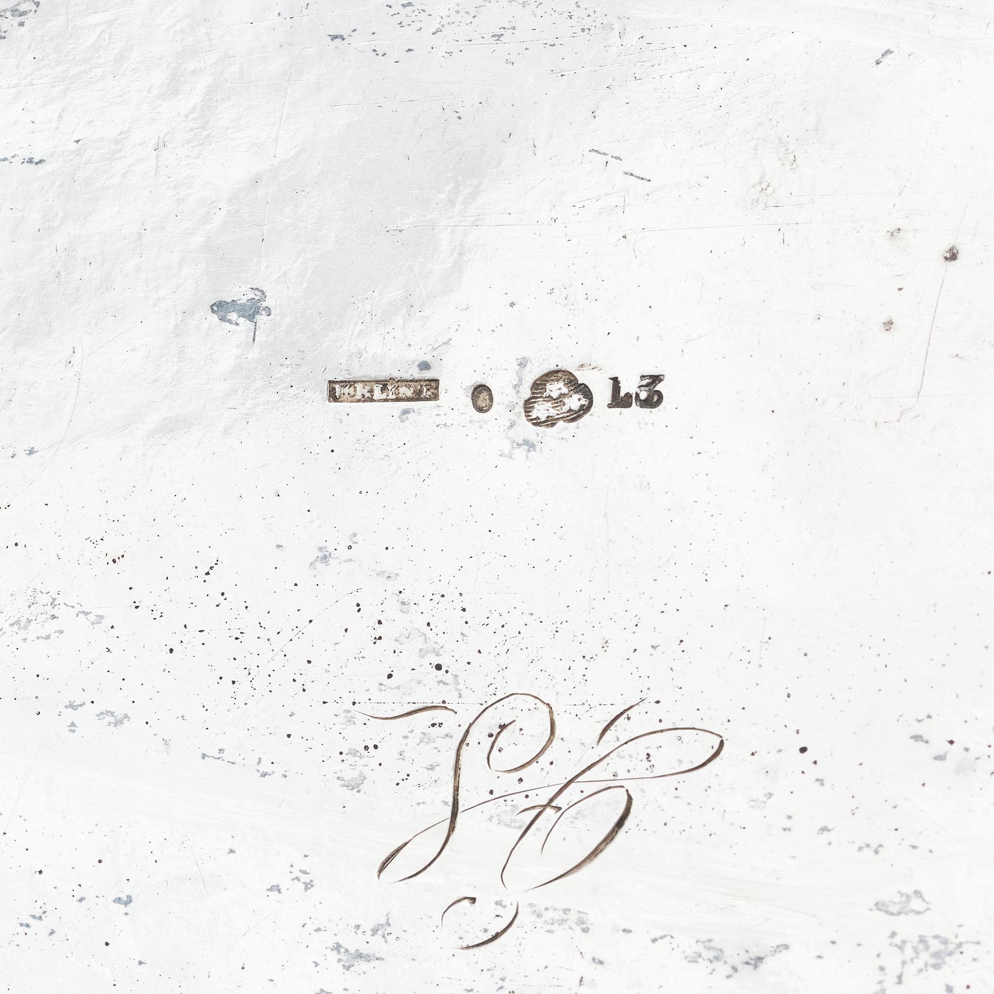 A Swedish 19th century silver sugar-casket, marks of Henrik Christoffer Klint the younger, Stockholm 1817.