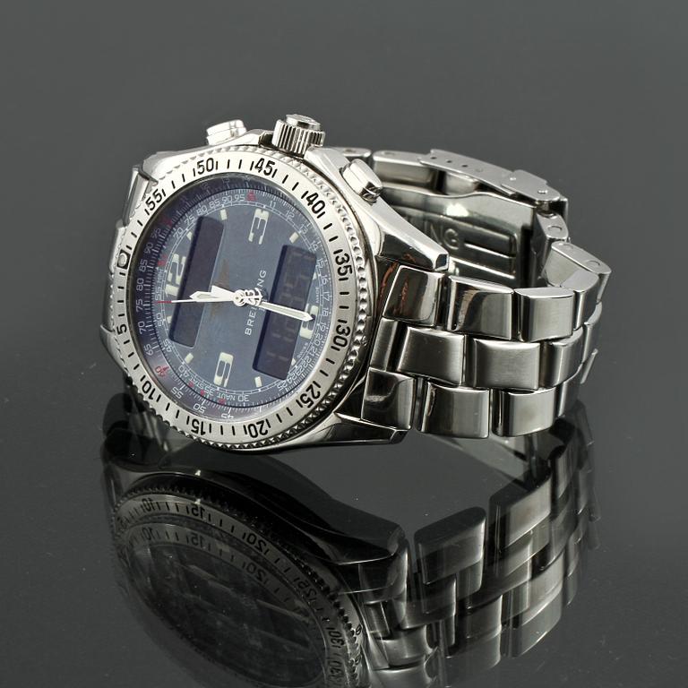 ARMBANDSUR, stål, herr, "B1", Breitling, 1900-talets slut.