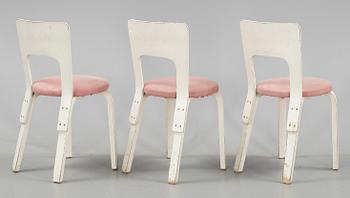 STOLAR, 3 st, modell 66, Alvar Aalto, Artek.