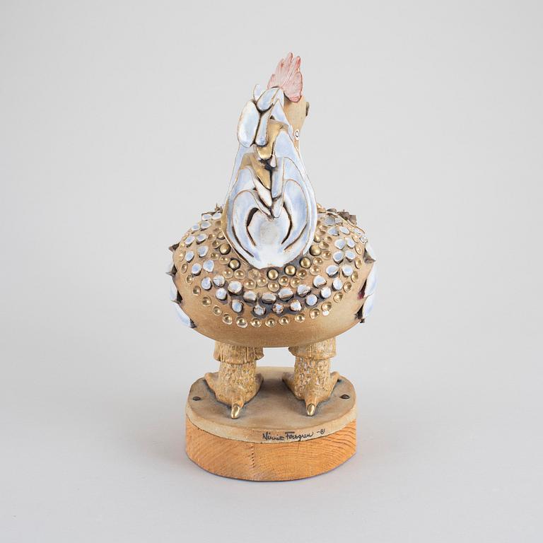 NINNIE FORSGREN, skulptur, keramik, signerad, daterad -81.