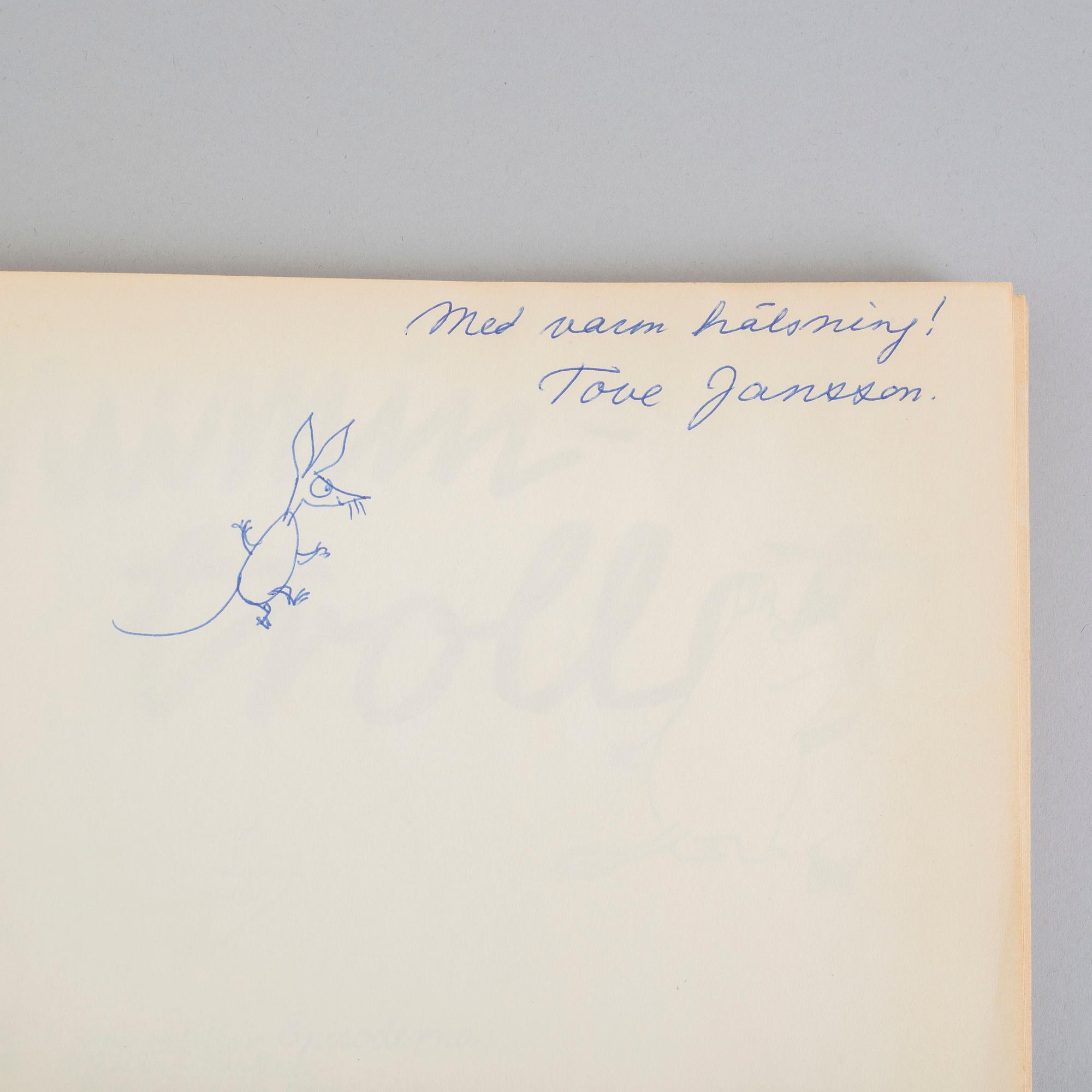 TOVE JANSSON, book, "Mumintrollet 1", 1957, signed.