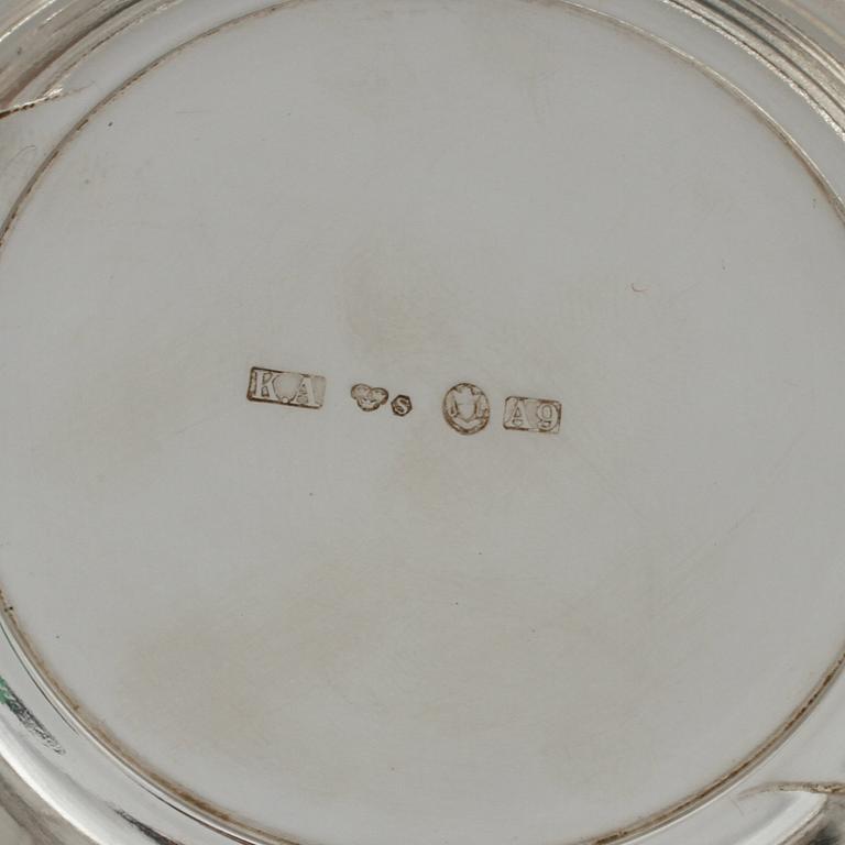 BÄGARE, 2 st, silver, Uppsala och Stockholm, 1951, vikt 357 g.
