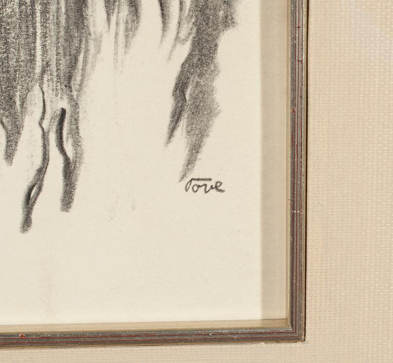 TOVE JANSSON, blyertsteckning på papper, signerad.
