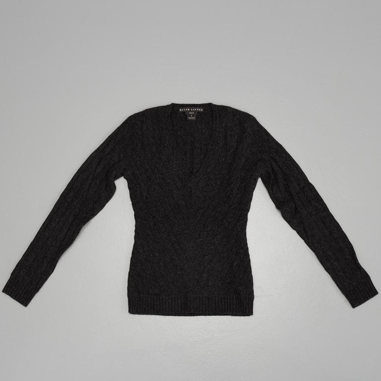 Three pair of cashmere sweaters by Ralph lauren.