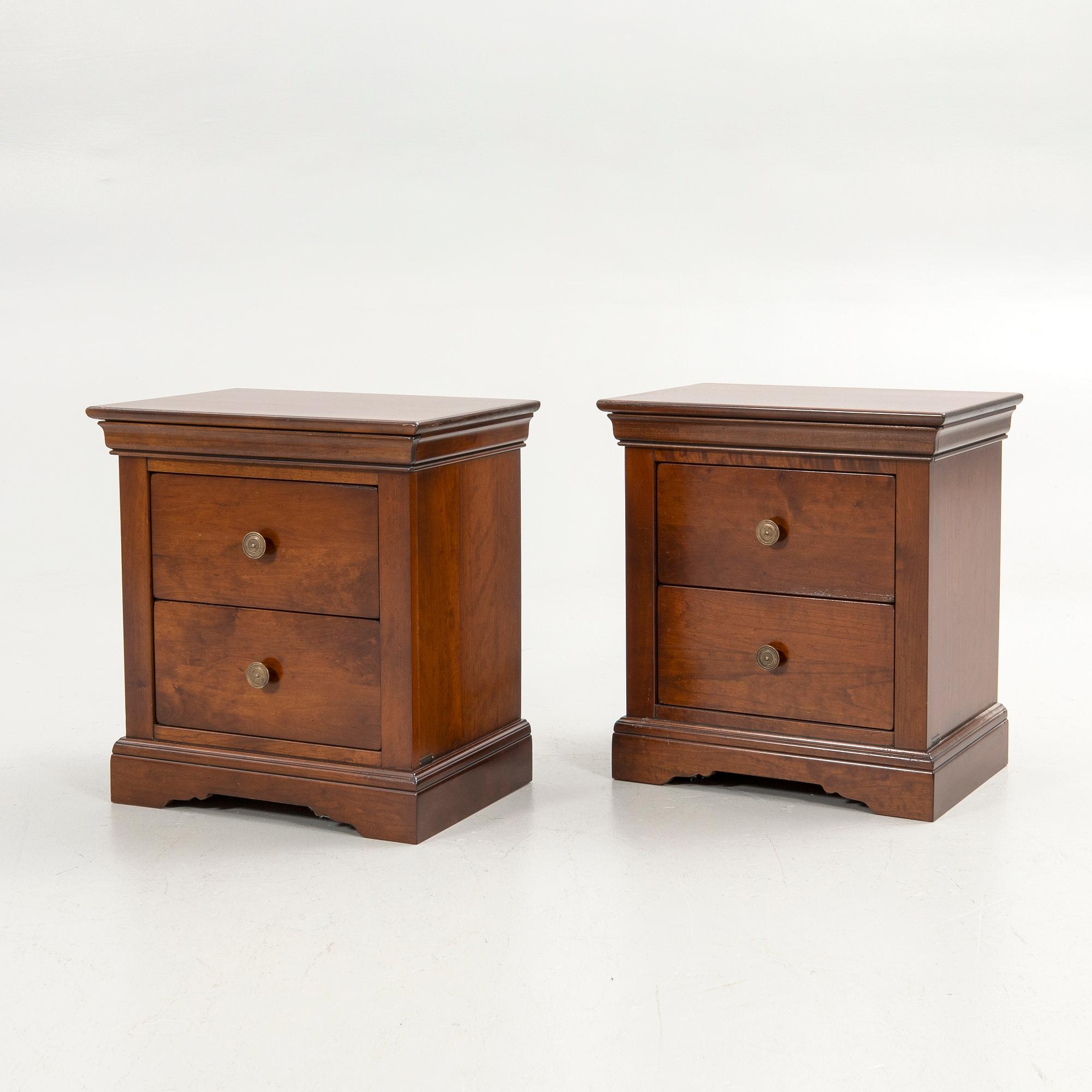Bedside tables, a pair, Grange, France.