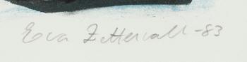 EVA ZETTERWALL, färglitografi, sign. o dat. 83.