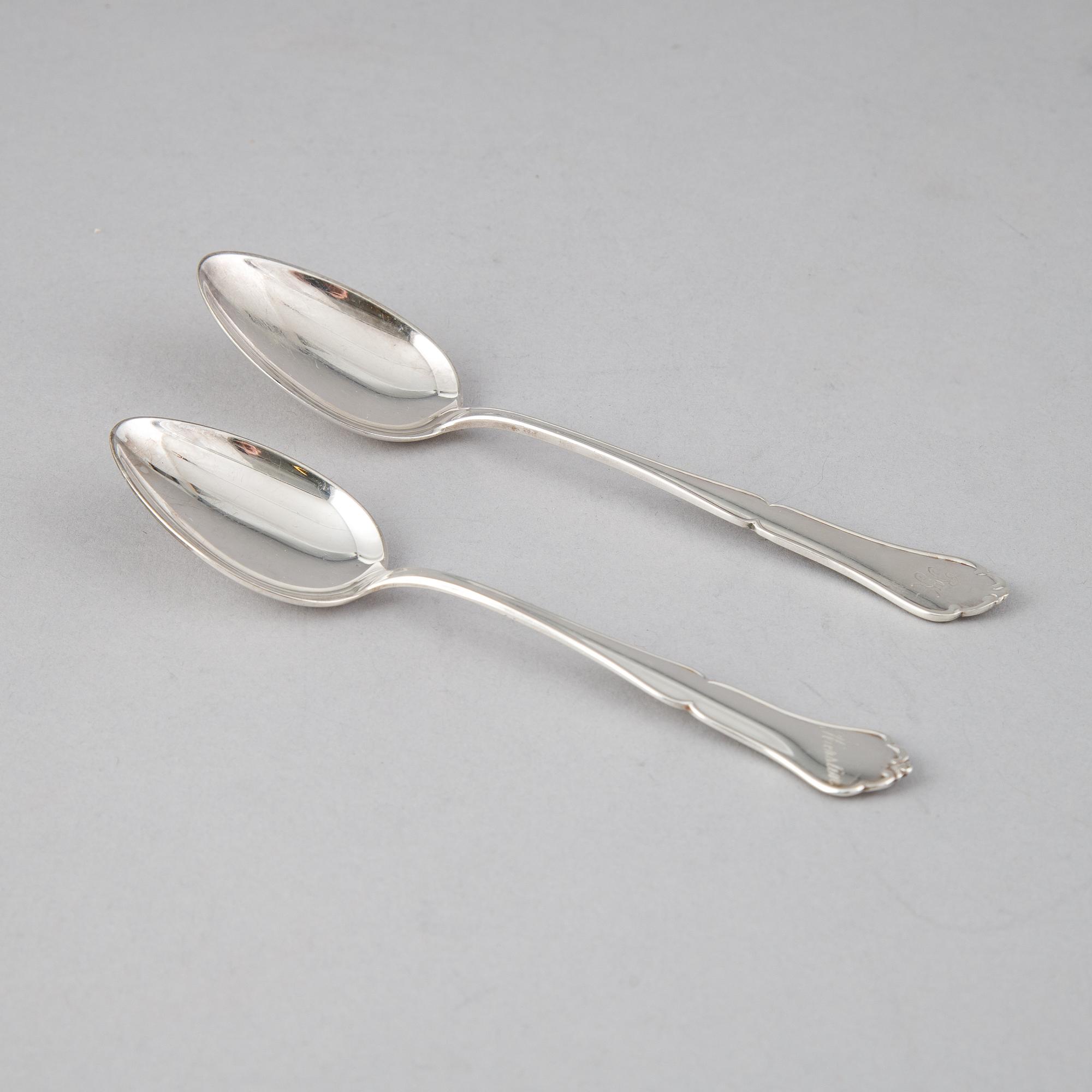 A Finnish silver cutlery, second half of the 20th century (63 pieces).