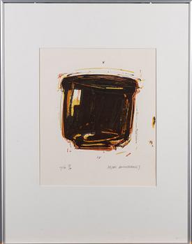 TAPANI MIKKONEN, färglitografi, signerad, daterad 85, numrerad Tpl'a 7/10.