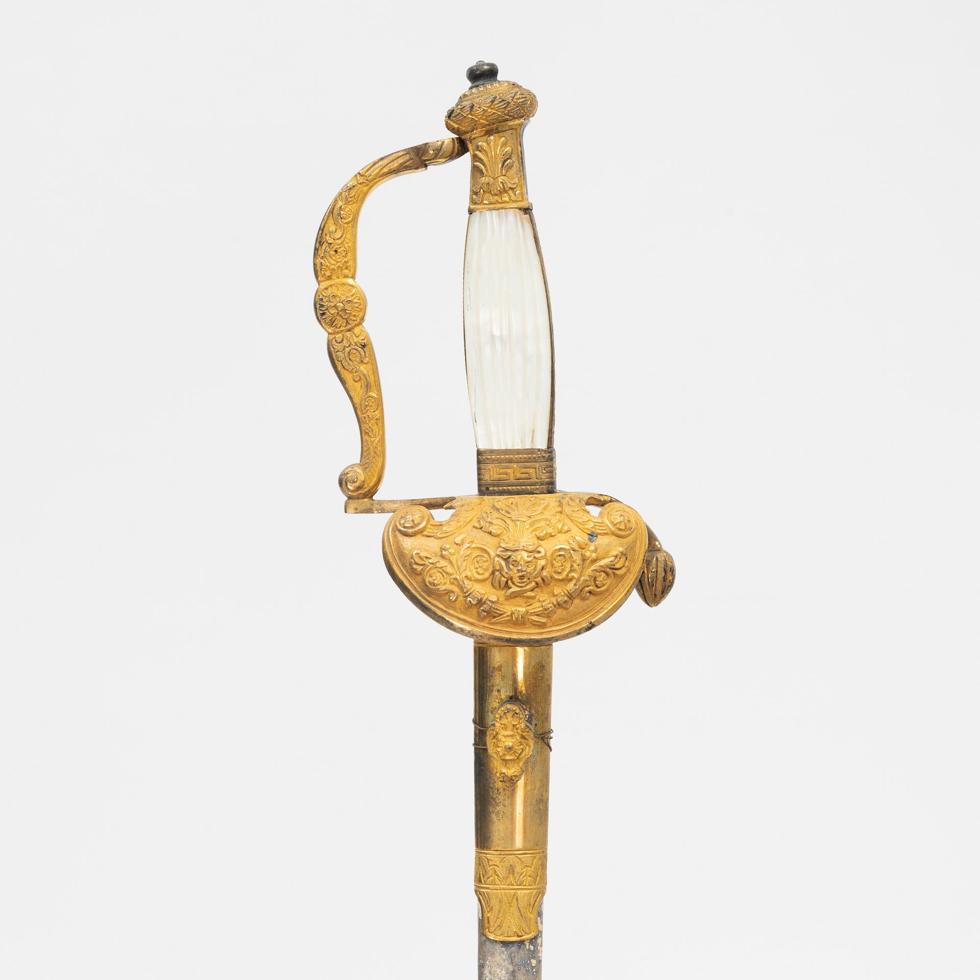 Ämbetsmannavärja, empire, 1800-talets första hälft, med balja.