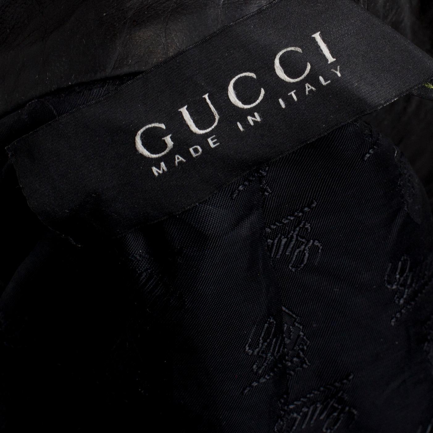 LÄDERJACKA, Gucci, italiensk storlek 40.